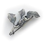 Sterling Silver Antiqued Tulip w/Cultured Pearl Pin