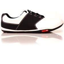 TRUE linkswear Men's True Tour Golf Shoes (White/Black, 12.5 M)