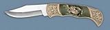 Folding Knife With Deer Picture On Handle In Gift Box Tin