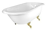 Elizabethan Classics R67BSN0HOLE Traditional 67In Roll Top Cast Iron, Satin Nickel