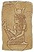 Kneeling Isis Holding Ankh Small Relief, Stone finish