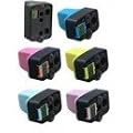 6 cartouches d'encre compatibles HP363 XL Maximum Capacit� 45ml Noir 18ml Couleurs 27m