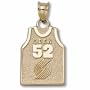 Greg Oden Portland Trail Blazers "Oden 52" 5/8" Jersey Pendant - 14KT Gold Jewelry