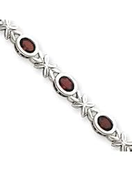 Sterling Silver Garnet Bracelet