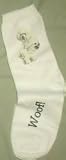 Bichon Frise Puppies Dogs Woof Ladies Socks 9-11