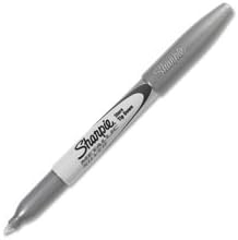 Metallic Sharpie, Permanent, Fine Point, 2/PK, Silver, Sold as 1 Package, 2 Each per Package