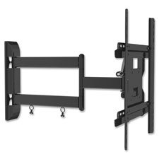 Wholesale CASE of 3 - Lorell Medium Double Articulated Mount-Medium Double Articulated Mount, 80lb Capacity, Black