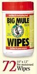 Big Mule Wipes Industrial Strength Cleaning Wipes 72 Count
