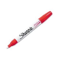 Sharpie Oil-Based Medium Point Paint Markers, 12 Red Markers (34902)