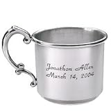 New Baby Gifts   Personalized Pewter Baby Cup