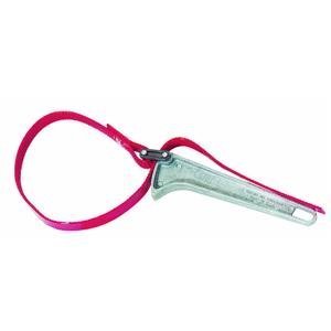 Klein S-6H Grip-It 6-Inch Strap Wrench with 1-1/2-to-5-Inch Capacity, Silver/Red