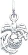 14K White Gold U.S. Marine Corps Insignia Charm