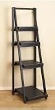 Ladder Classic Black Wood Bookself Stand