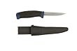 Mora Clipper 860MG Outdoor Bushcraft and Fishermans Stainless Steel Knife with Olive Green Tipped Black Handle with Olive Green Plastic Sheath