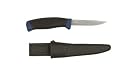 Mora Clipper 860MG Outdoor Bushcraft and Fishermans Stainless Steel Knife with Olive Green Tipped Black Handle with Olive Green Plastic Sheath
