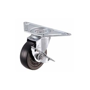 【クリックで詳細表示】キャスター：ハンマーキャスターコーナー平付：(ゴム車輪[ローラーベアリング入])：213S-NB 75mm