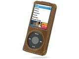 PDAIR レザーケース for iPod nano(4th gen.) ネックストラップ付 スリーブタイプ ブラウン PALCIPDN4NS/BRの画像