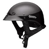 Harley Davidson Men's Hybrid Ultra-Light Spoiler Half Helmet--NEW for 2009. Hybrid fiberglass and Aramid shell is produced through a new process that results in a 17% lighter shell than traditional fiberglass shells. 98334-09VM-Gloss Black; 98339-09VM-Matte Black