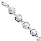Sterling Silver Soccer balls Bracelet - 7 inch
