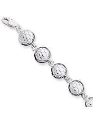 Sterling Silver Soccerballs Bracelet QA17-7"