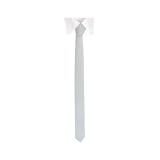 New Mens Solid White Retro Skinny Necktie 1.5" Tie