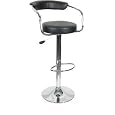 Black - Omicron Kitchen Padded Bar Stool