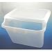 Kitchen & Housewares : Covered Recycle Bin, Stackable Plastic, Set of 6 (Frosted Clear) (14"H x 17.39"W x 19.69"D)