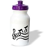 Music - G Clef and Musical Notes - Water Bottles