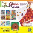 2 Square Glass Plates