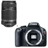 Canon EOS Rebel T2i SLR Camera Body, Black Finish - with Canon EF-S 55-250mm f/4-5.6 IS Image Stabilizer - Refurbished -