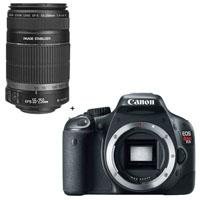 Canon EOS Rebel T2i SLR Camera Body, Black Finish - with Canon EF-S 55-250mm f/4-5.6 IS Image Stabilizer - Refurbished -