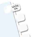 Permanent Write-On Index Tabs, Plain, 1 x 7/16, White, 104/Pack RET31000