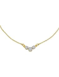 0.50CTW DIAMOND FLOWER NECKLACE