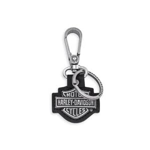 Click here to buy Harley-Davidson� Cutout Bar and Shield Key Fob. Top-grain leather. 99444-06V.