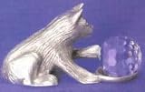 Diamond-Cut Cat Figurine