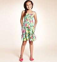 Pure Cotton Smocked Hawaiian Flower Print Dress