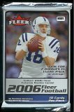 2006 Fleer Football Cards Unopened Hobby Pack (10 cards per pack, 2 rookie cards per pack)
