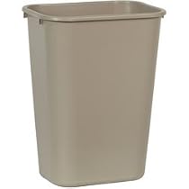 Large Deskside Soft Molded Plastic Wastebasket, 41 1/4 Quart (2957BG) Category: Desk Wastebaskets
