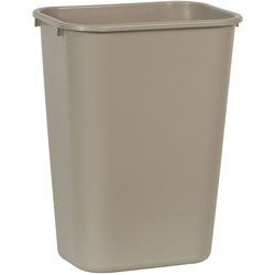 Large Deskside Soft Molded Plastic Wastebasket, 41 1/4 Quart (2957BG) Category: Desk Wastebaskets