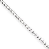 Sterling Silver 1mm Round Franco Chain Necklace - 24 Inch - Italian