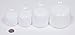 1 Oz White Double Wall Plastic Jar with Dome Lid (12 Per Bag) with Free Daybeauty Skincare Sample