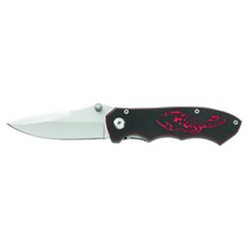 New Maxam Liner Lock Knife Two Layer G10 Handle Black Over Red Layers Scorpion Cut-Out