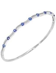 Tanzanite.com 14K White Gold Tanzanite Bangle 1.08 TCW