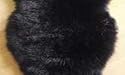 BLACK 100% WOOL SHEEPSKIN RUG 100 X 60CM APPROX