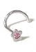 The Stainless Steel Jewellery Shop - Nose Stud with Pink Crystal - Includes a Velvet Jewellery Gift 