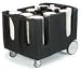Optimizer Black Dish Dolly - Holds 8 Stacks