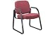 Extra Thick Cushioned Classic Fabric Side Chair - Burgundy