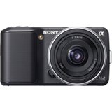 Sony Alpha NEX-3 Interchangeable Lens Digital Camera w/18-55mm Lens (Black)-14.2 Mpix