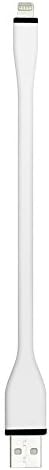 POLOBANDS Bendy & Durable Short USB Cable for iPhone 6, iPhone 6 Plus, iPhone 5, iPhone 5c, iPhone 5s, iPad 4, iPad Air, iPad Mini, iPod Touch 5, iPod Nano 7 - Bendy Charger Cable for Apple Lightning Port to USB - 6 inch - White