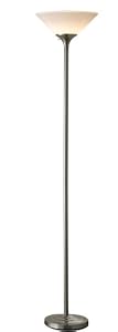 Normande Lighting 150W Incandescent Torchiere Lamp, Brushed Steel from Normande Lighting